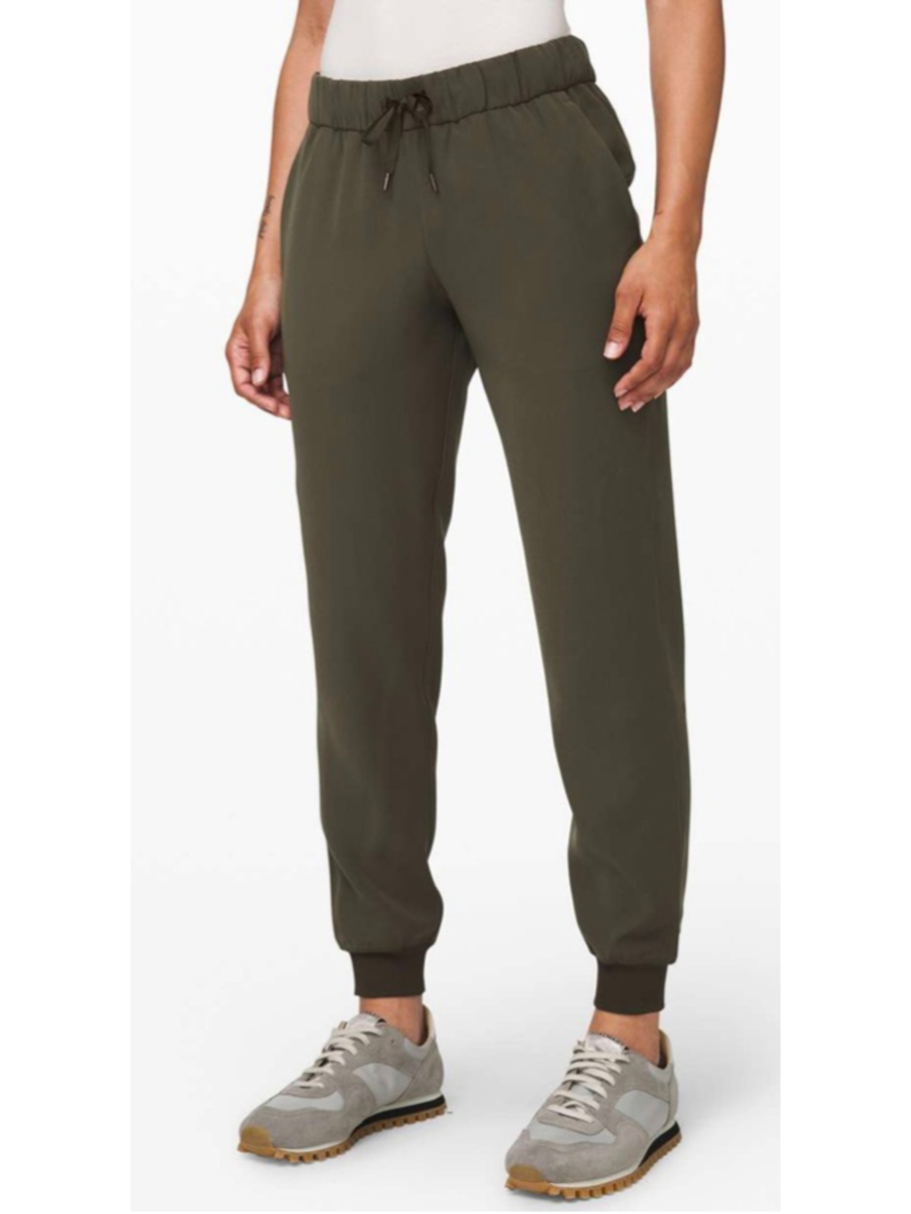 Lululemon 28” On The Move Dark Olive Joggers Sz 2!